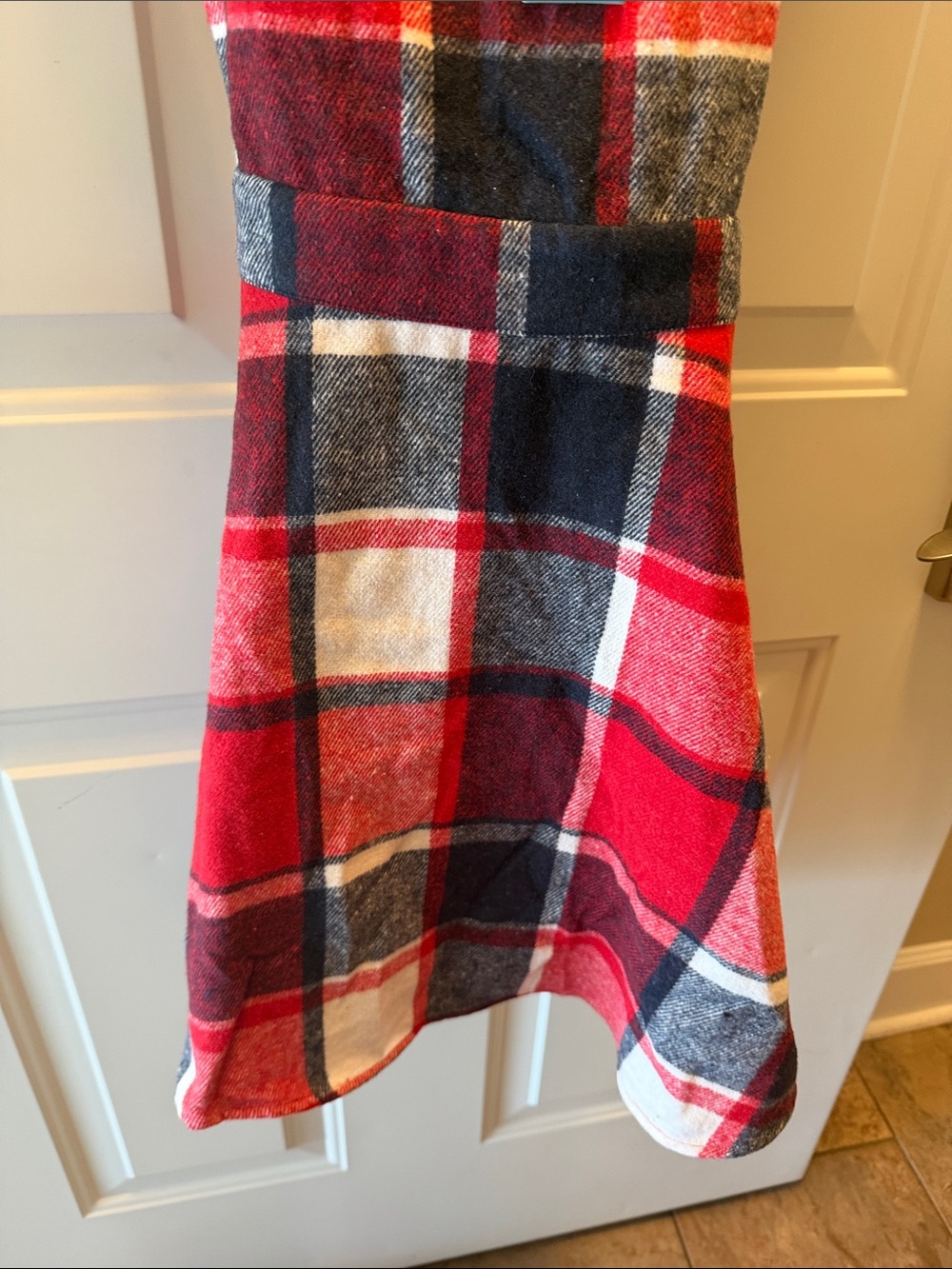 NWT Cupshe Red Plaid Overall Mini Dress With Square Neck Size Large - Picture 5 of 16